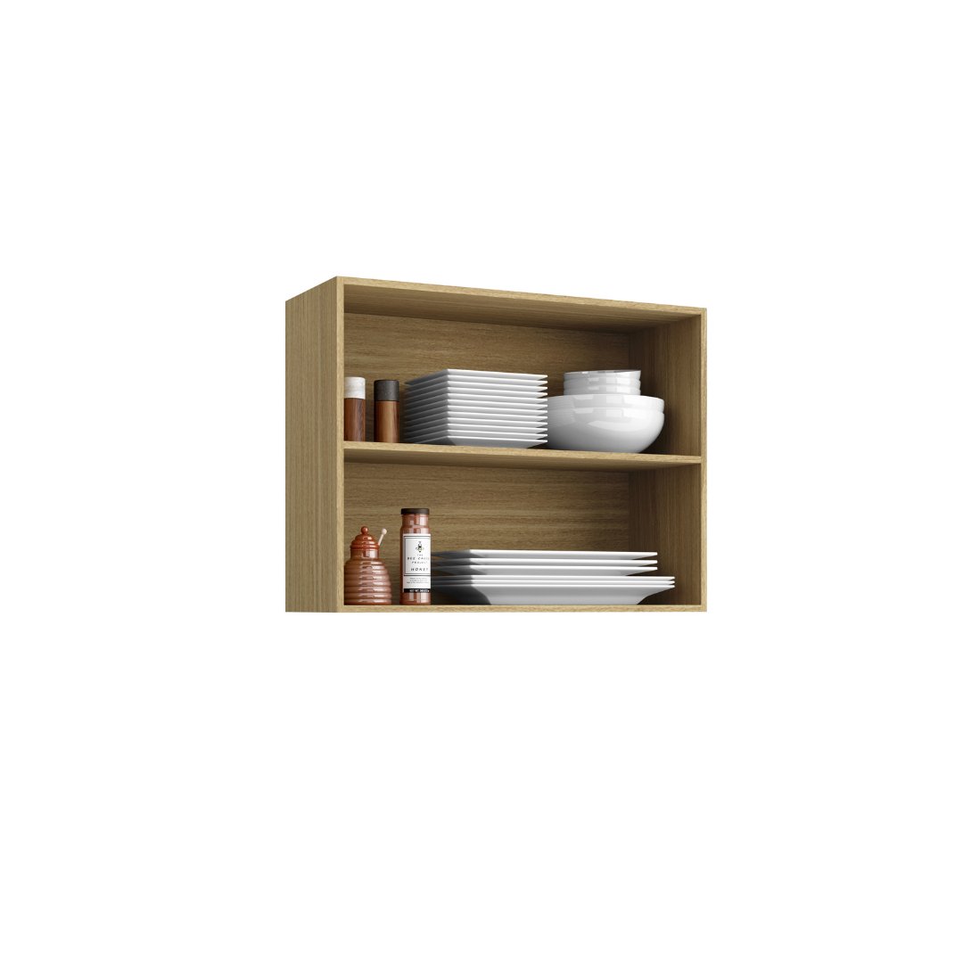 Armário Aéreo Médio 70cm 2 Portas Mdf Louro Freijó / Louro Freijó Linha Ibiza 4375