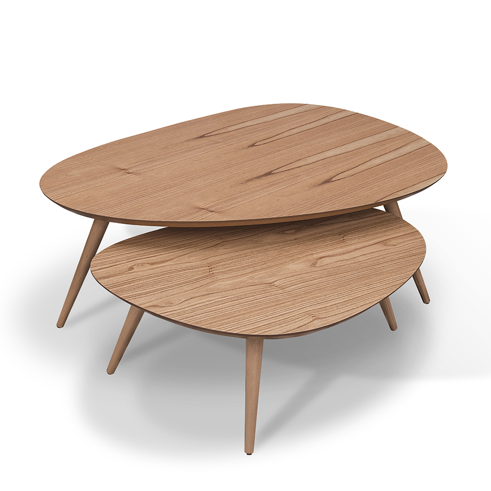 Conjunto mesa de centro org&acirc;nica Anna