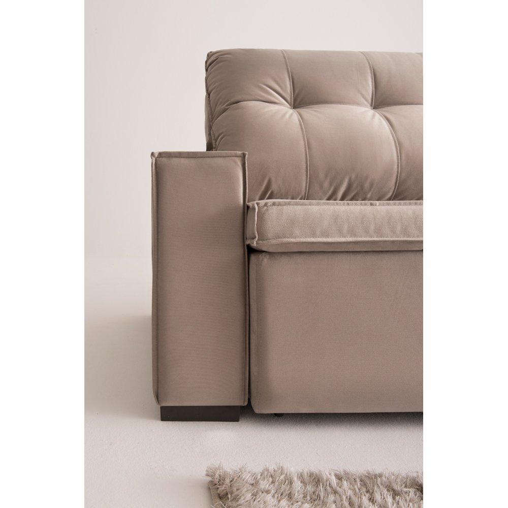 Sofá Ópera com assentos em pillow e retráteis e encosto reclináveis