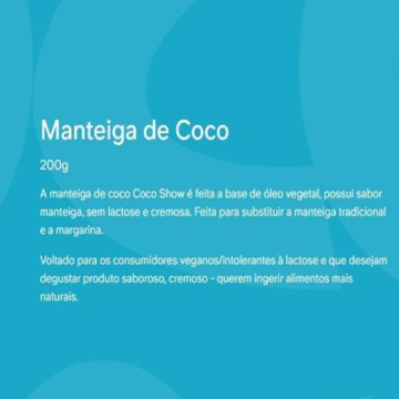 Manteiga de Coco 200g Vegana Coco Show