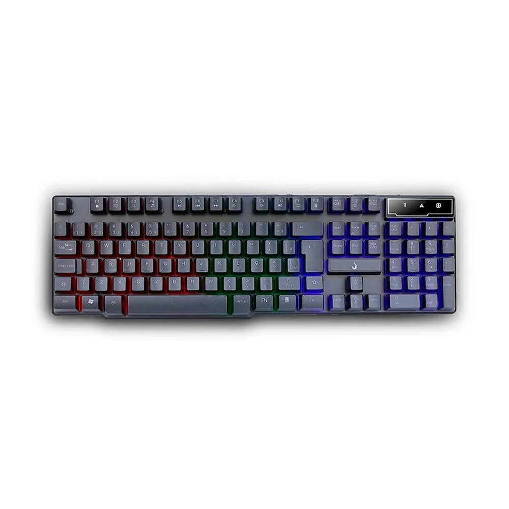 Teclado Semi Mecânico Gamer Rise Mode G1 Full, Membrana, USB, Preto