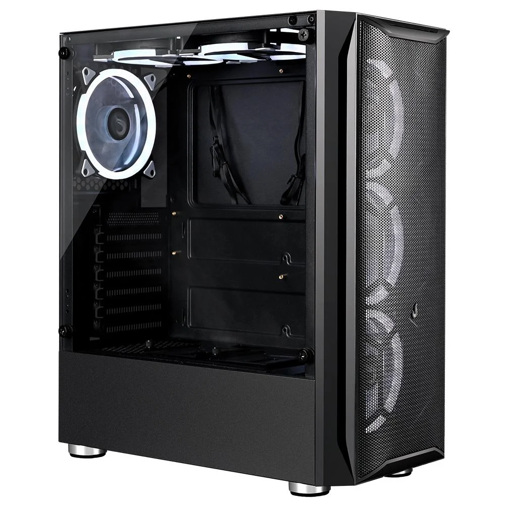 Gabinete Gamer Rise Mode Z3 Glass, Lateral em Vidro Fumê, Preto