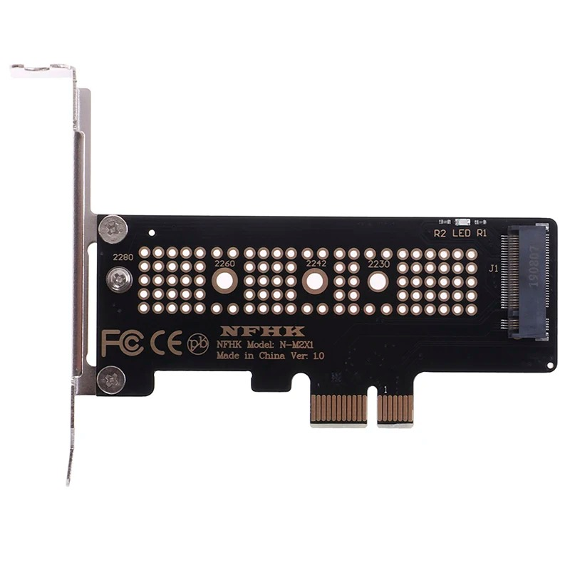 Placa Adaptadora NVMe PCIe M.2 NGFF para PCIe X1 – Suporte PCIe X4/X2