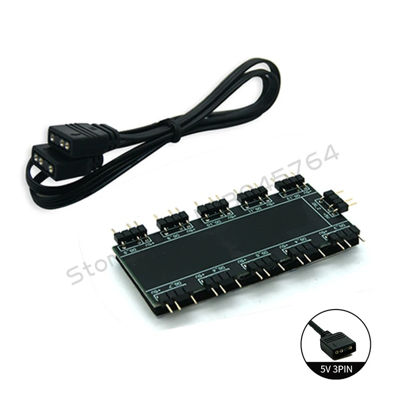Hub Controlador ARGB 5V 3 Pinos – Divisor de Sincronização para Placa-Mãe