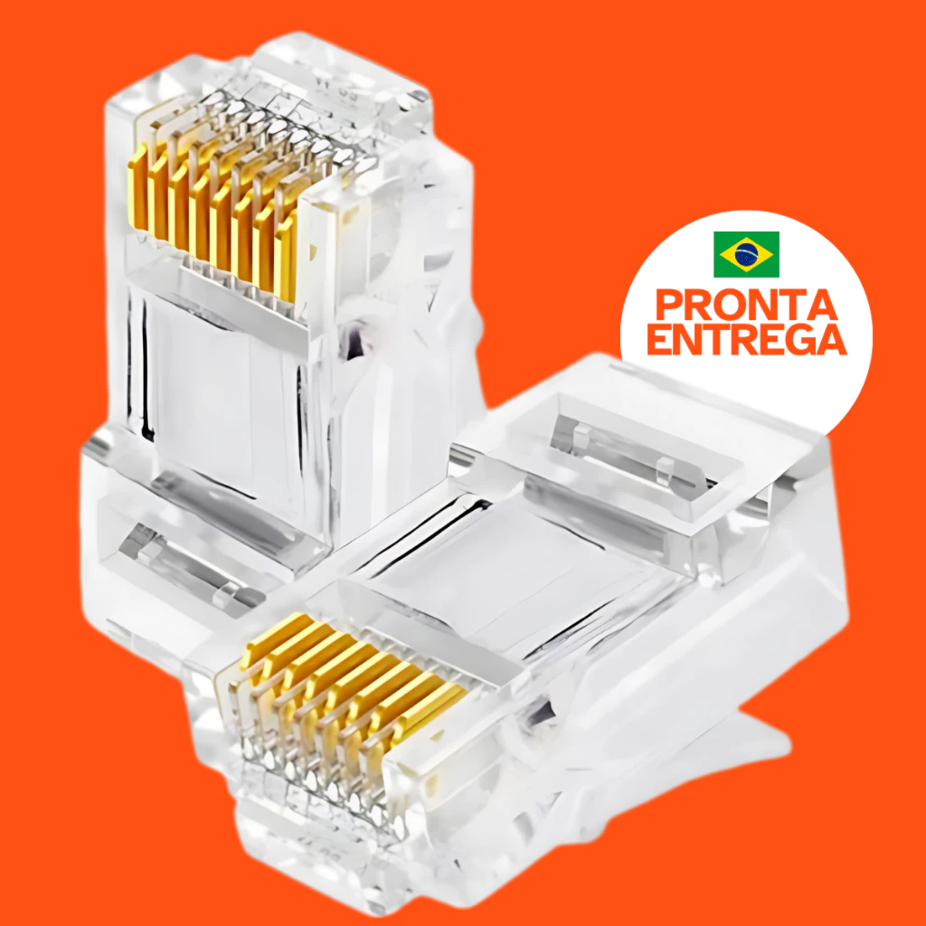 Conector de Rede RJ45, Vazado, CAT5/6