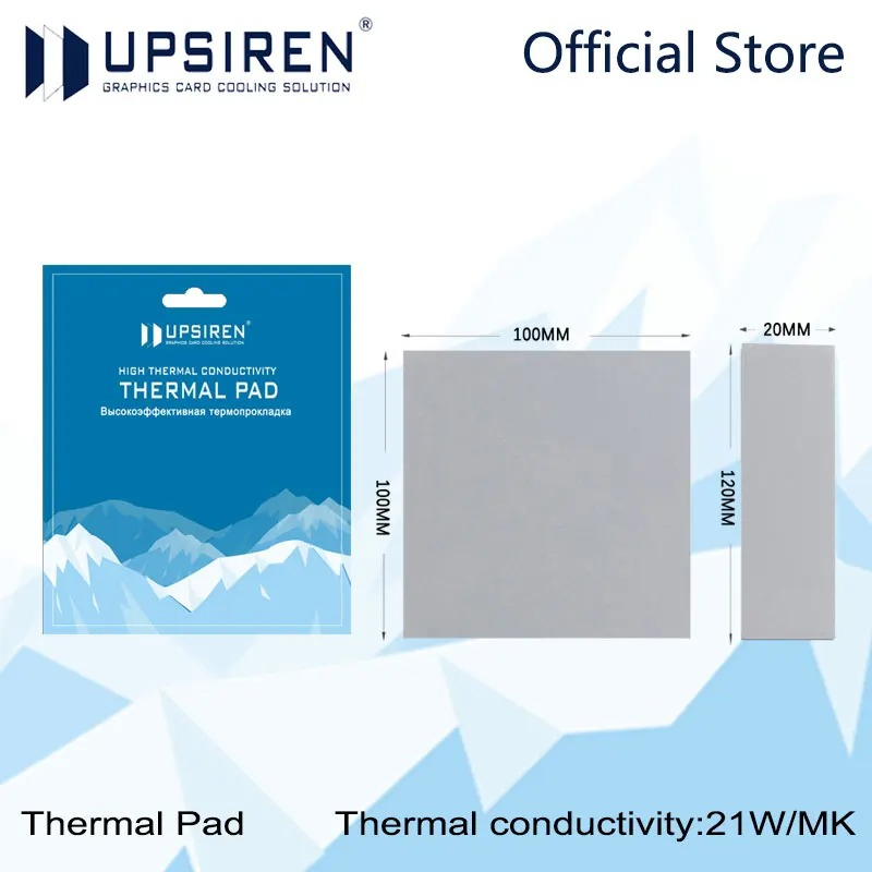 Thermal Pad, Upsiren, 21W/mK, 120x20mm, Cinza.