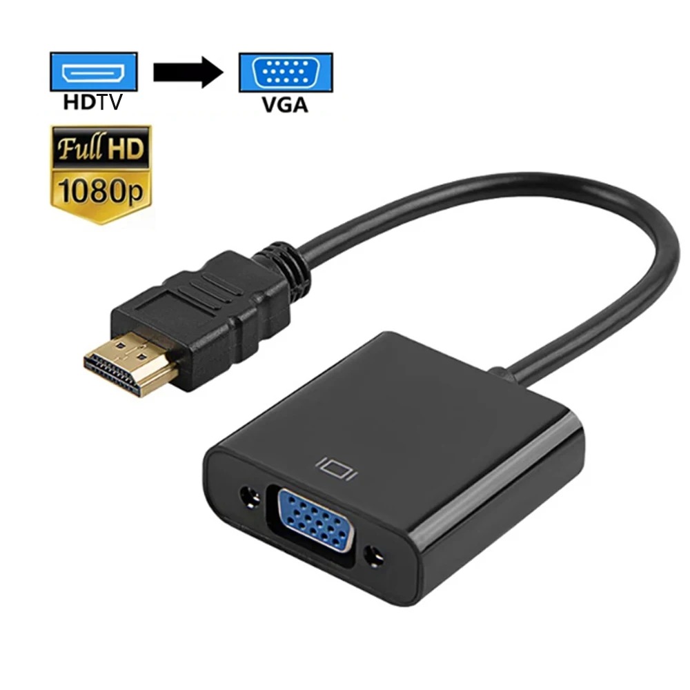 Adaptador De Video, HDMI / VGA, Cabo, Preto