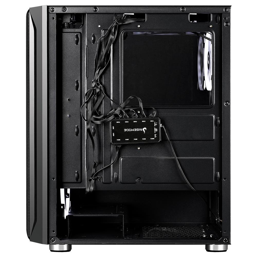 Gabinete Gamer Rise Mode Z3 Glass, Lateral em Vidro Fumê, Preto