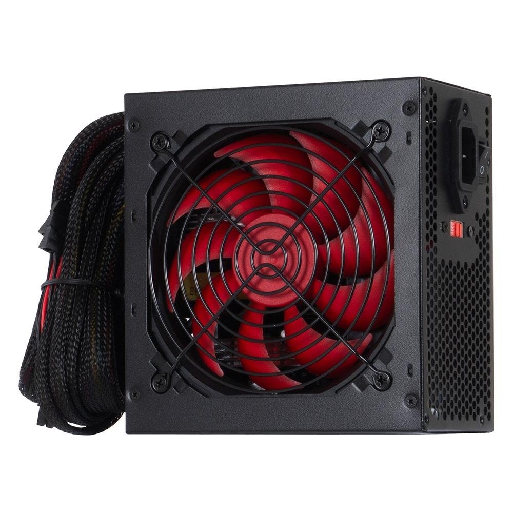 Fonte Gamer Fortrek ATX Crusader, 500W, Sem Cabo, Preto