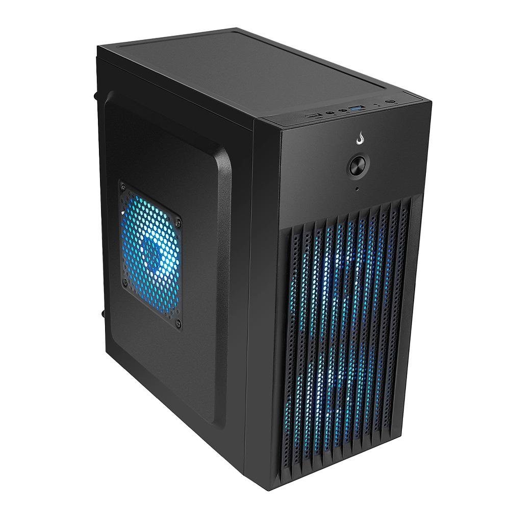 Gabinete Office Rise Mode X1 Black, Mini Tower, M-ATX, Preto