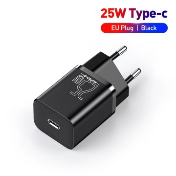 Fonte de Carregamento, Baseus, 25W, Tipo C, Preto