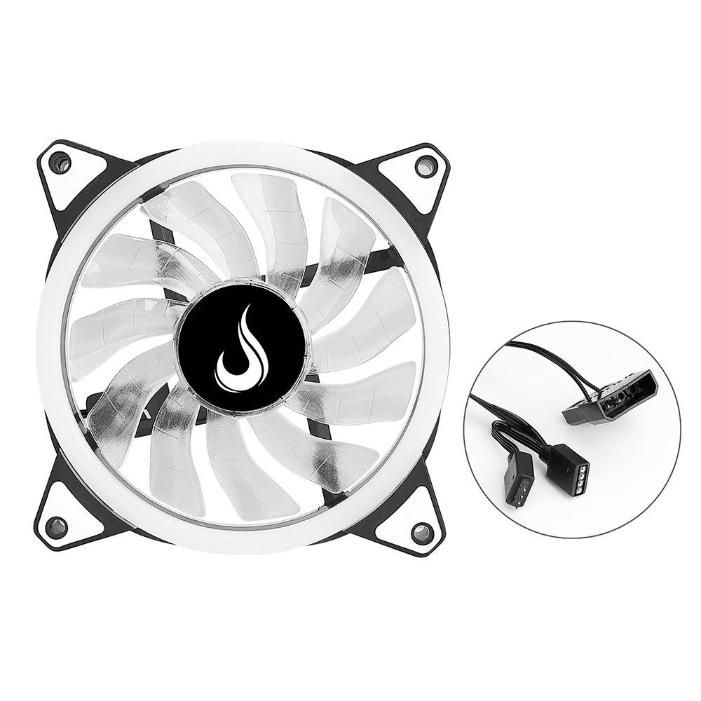 Ventoinha Rise Mode Galaxy Motherboard, 120mm, RGB, Preto