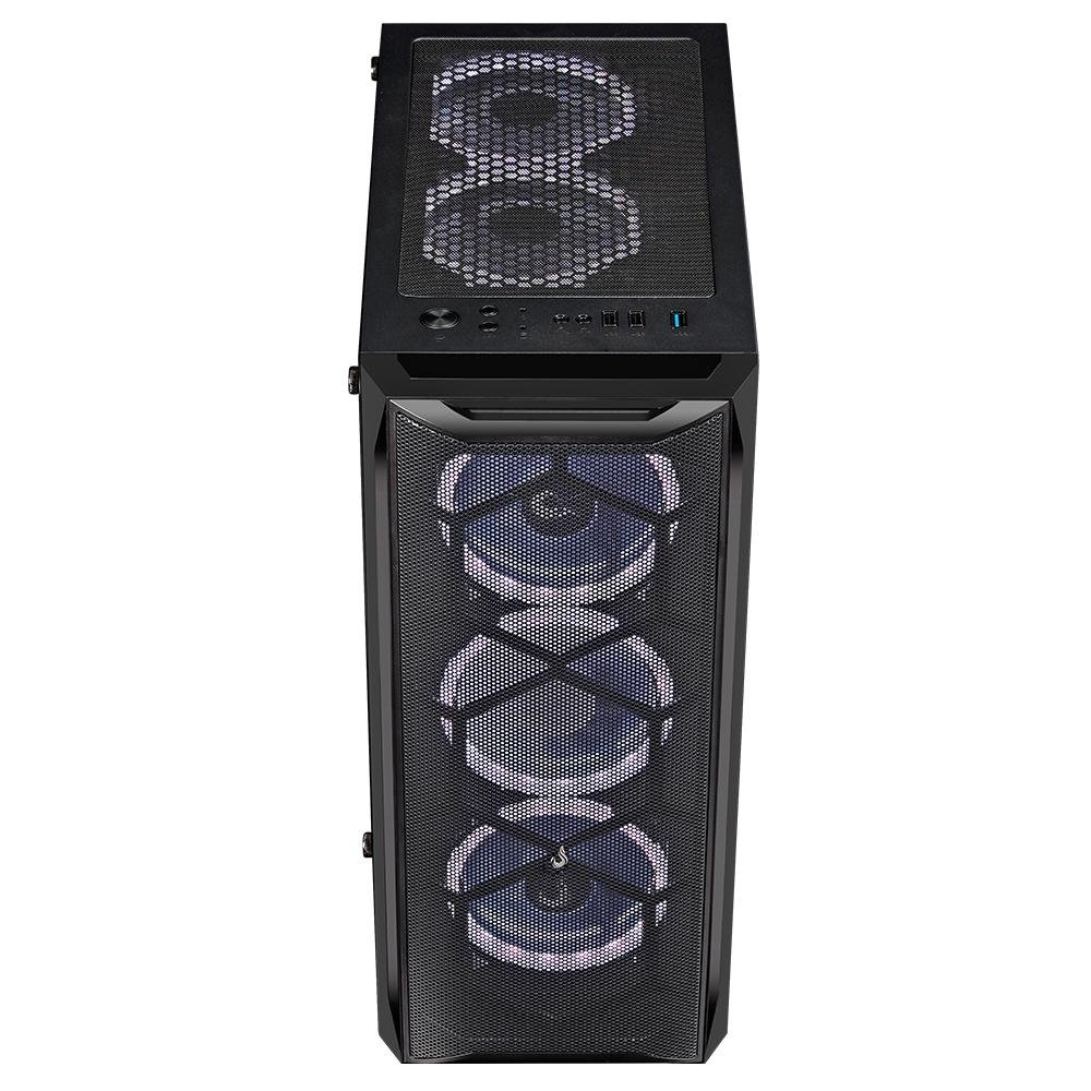 Gabinete Gamer Rise Mode Z3 Glass, Lateral em Vidro Fumê, Preto