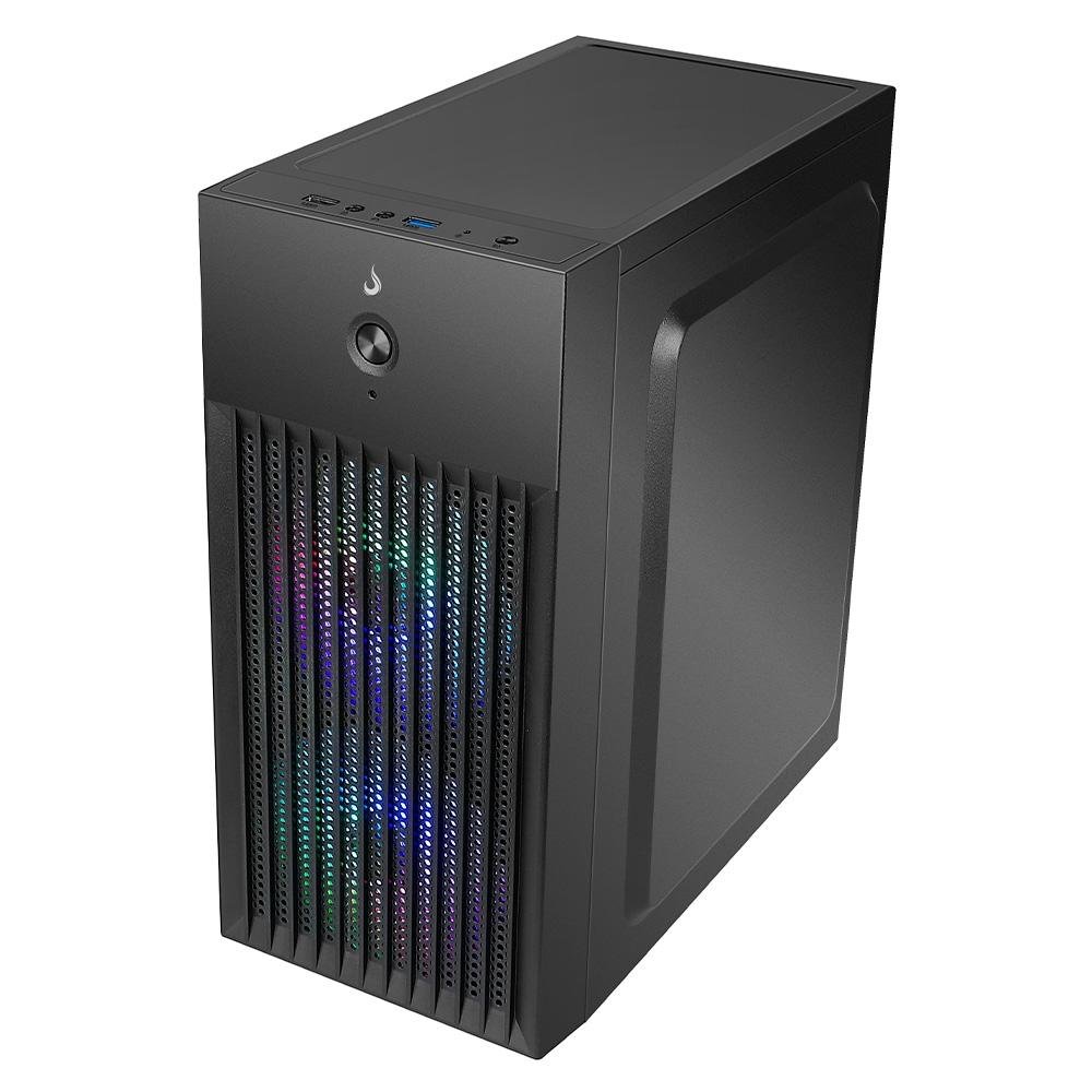 Gabinete Office Rise Mode X1 Black, Mini Tower, M-ATX, Preto