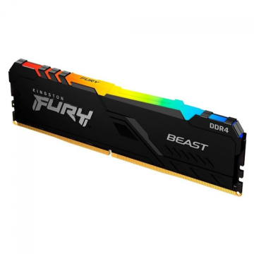 Memória RAM Kingston Fury Beast RGB 8GB DDR4 3200MHz CL16 - Preto