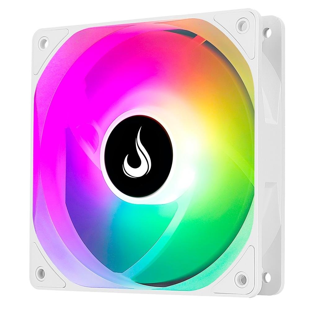 Ventoinha Rise Mode Motherboard Frost 5v, 120mm, Led ARGB, Branco
