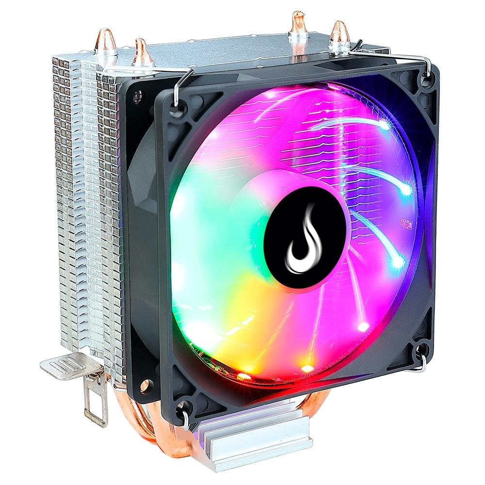 Air Cooler Gamer Rise Mode Z5, LED Rainbow, AMD/Intel, 90mm, Preto
