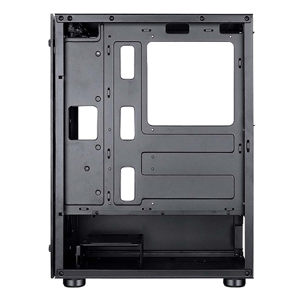 Gabinete Gamer Rise Mode Glass 06X, Mid Tower, ATX, Lateral em Vidro Fumê e Frontal em Vidro Temperado, Preto