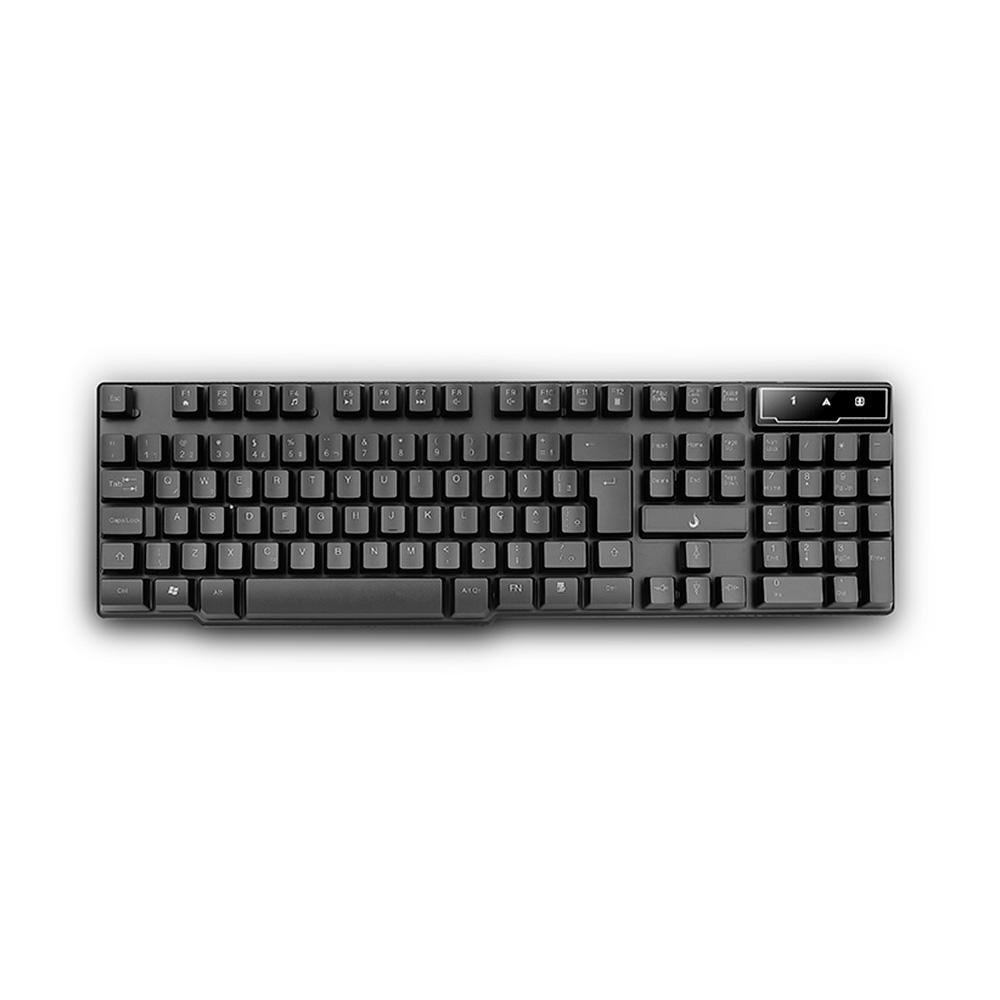 Teclado Semi Mecânico Gamer Rise Mode G1 Full, Membrana, USB, Preto