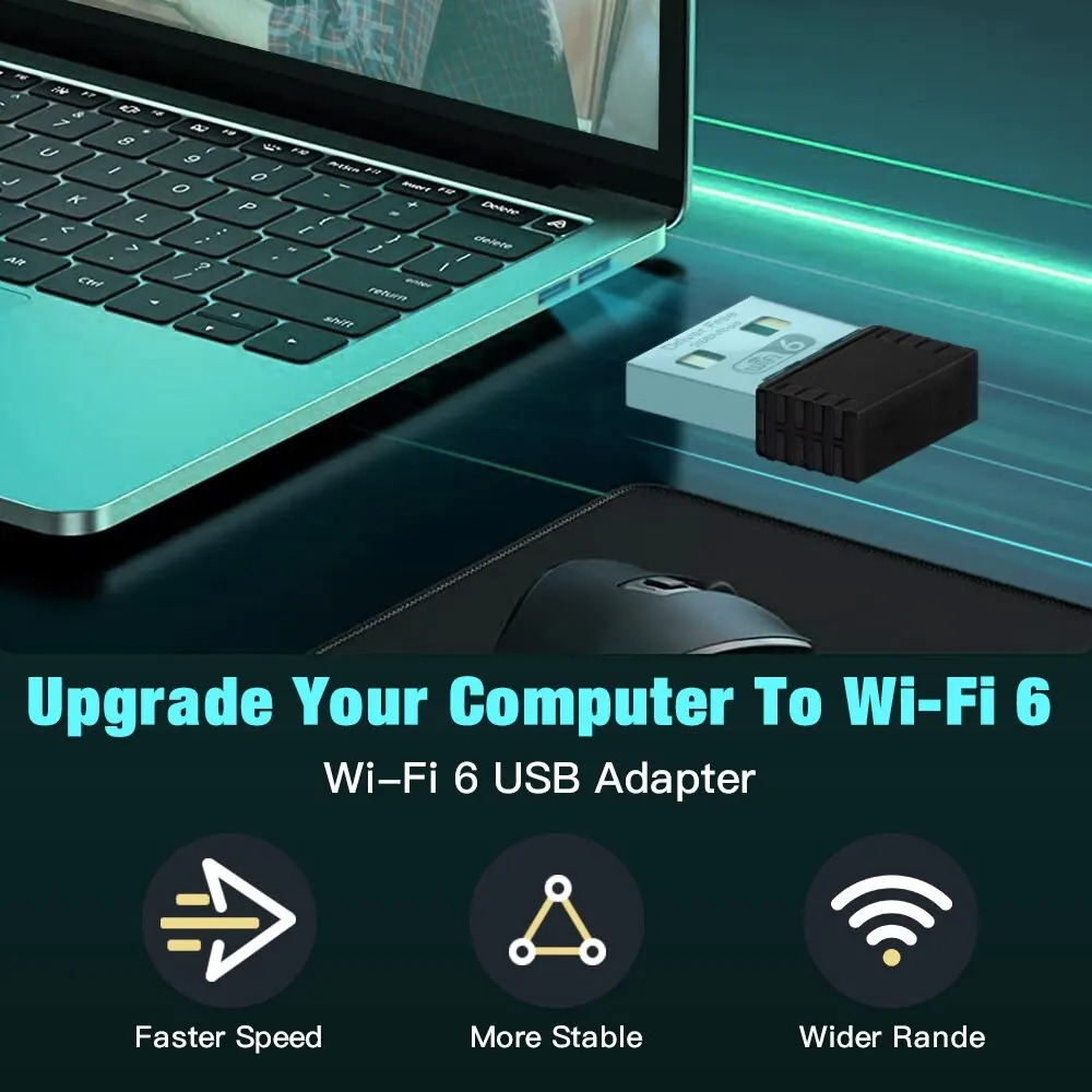 Adaptador Wifi 6, USB 2.0, Fenvi, 2.4Ghz, 284Mbs