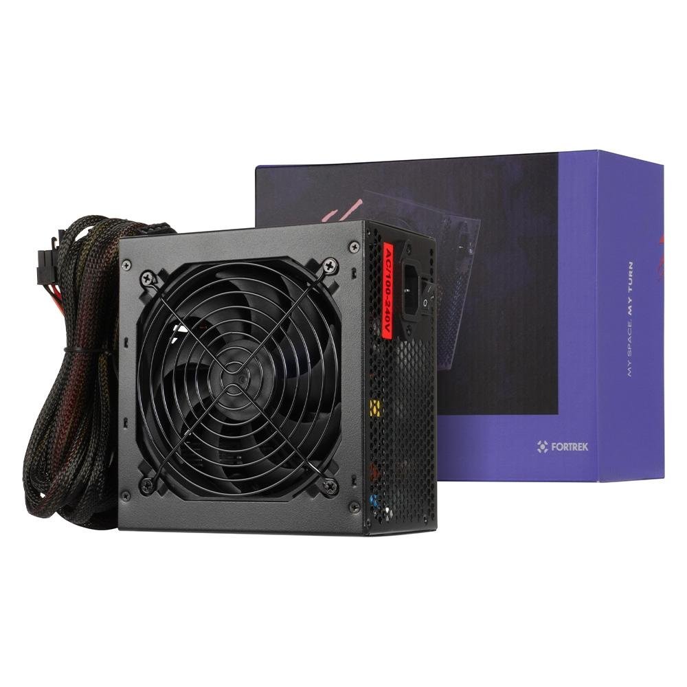 Fonte Fortrek Black Hawk, 500W, 80 Plus Bronze, PFC Ativo, Sem Cabo, Preto