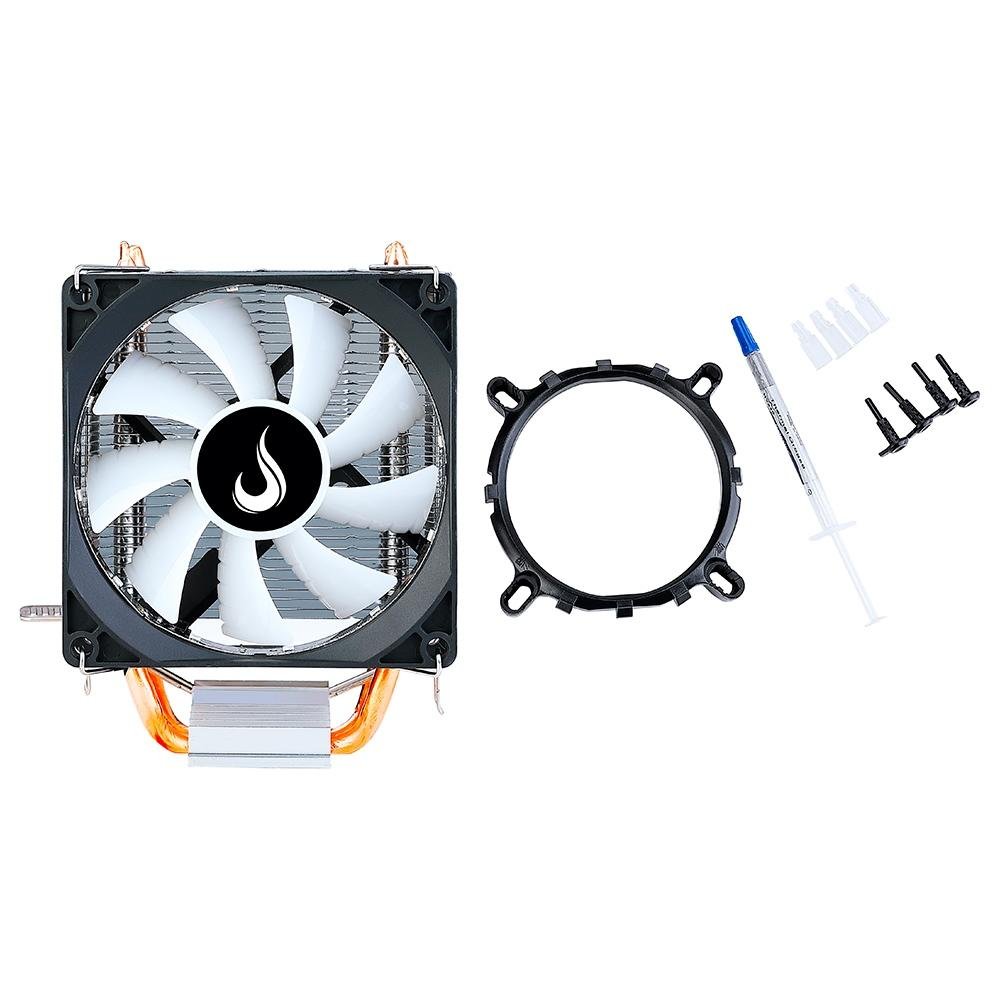 Air Cooler Gamer Rise Mode Z5, LED Rainbow, AMD/Intel, 90mm, Preto