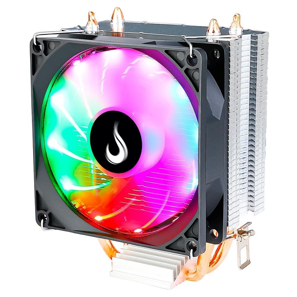 Air Cooler Gamer Rise Mode Z5, LED Rainbow, AMD/Intel, 90mm, Preto