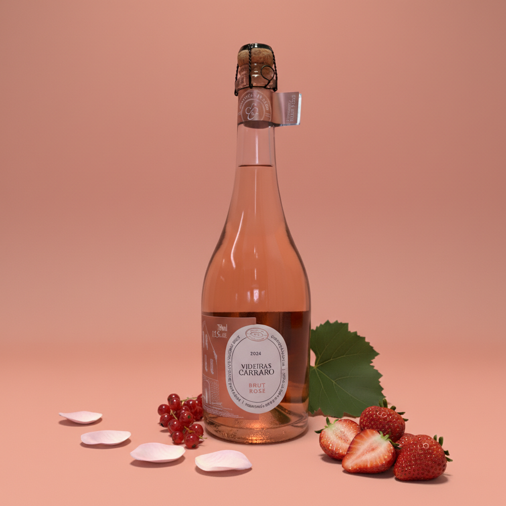 Espumante Brut Rosé – Uvas Merlot e Pinnot  – Safra 2024 – 750ml