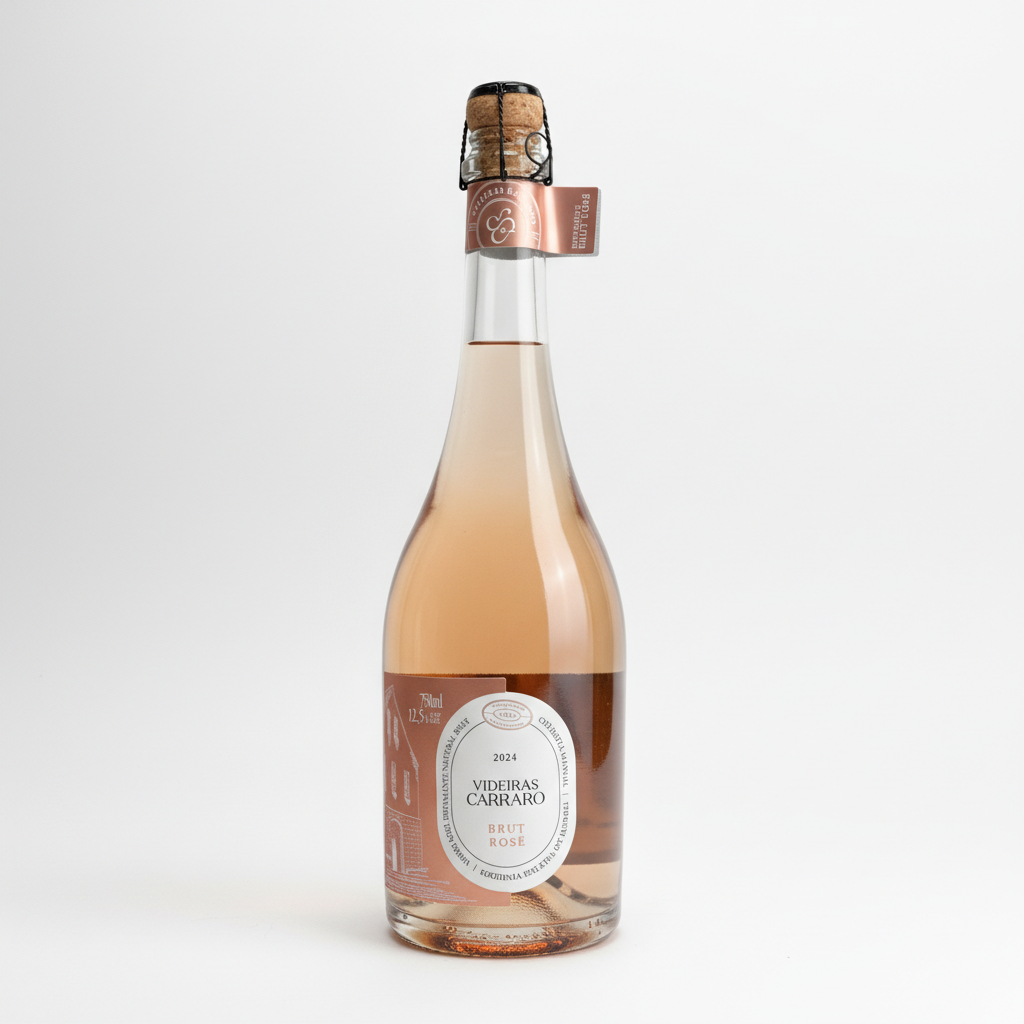 Espumante Brut Ros&eacute; &ndash; Uvas Merlot e Pinnot  &ndash; Safra 2024 &ndash; 750ml