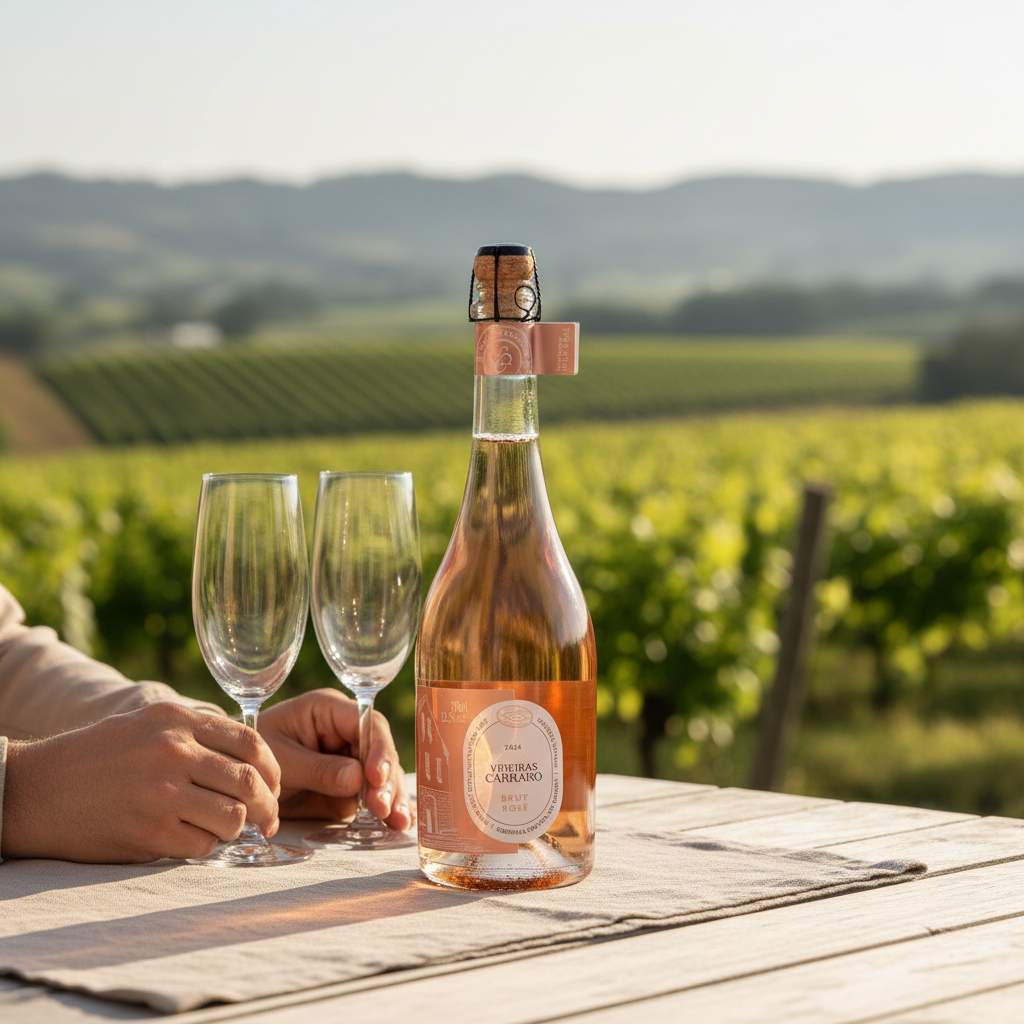 Espumante Brut Rosé – Uvas Merlot e Pinnot  – Safra 2024 – 750ml