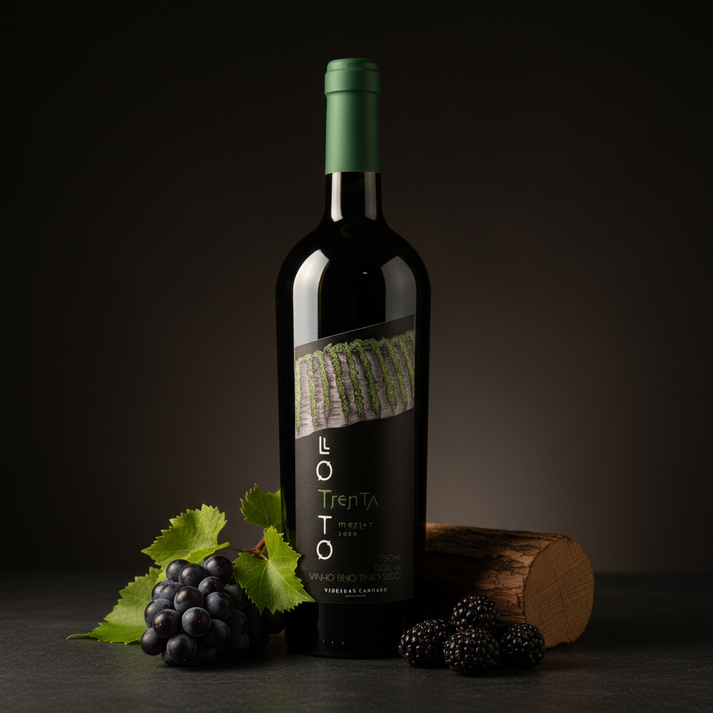 LOTTO TRENTA - Vinho Tinto Seco &ndash; Merlot &ndash; Safra 2020 &ndash; 750ml