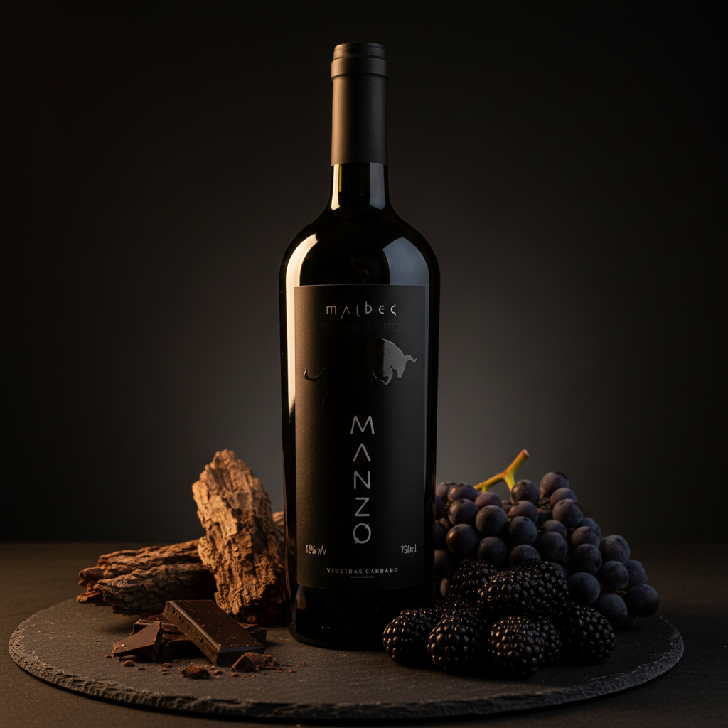 MANZO - Vinho Tinto Seco &ndash; Malbec &ndash; Safra 2021 &ndash; 750ml